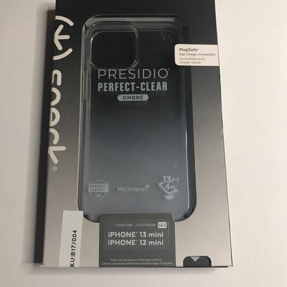 Speck Presidio Perfect-Clear Ombre Hard Shell Case for iPhone 13 mini & 12 mini - Picture 5 of 7